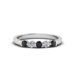 Load image into Gallery viewer, 0.50-carat-common-prong-5-stone-stackable-band-with-black-diamond-in-white-gold-FDWB2231BGBLACK-NL-WG.jpg
