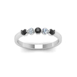 Load image into Gallery viewer, 0.50-carat-common-prong-5-stone-stackable-band-with-black-diamond-in-white-gold-FDWB2231BGBLACK-NL-WG.jpg
