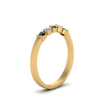 Load image into Gallery viewer, 0.50-carat-common-prong-5-stone-stackable-band-with-black-diamond-in-yellow-gold-FDWB2231BGBLACK-NL-YG.jpg
