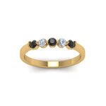 Load image into Gallery viewer, 0.50-carat-common-prong-5-stone-stackable-band-with-black-diamond-in-yellow-gold-FDWB2231BGBLACK-NL-YG.jpg
