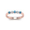 Load image into Gallery viewer, 0.50-carat-common-prong-5-stone-stackable-band-with-blue-topaz-in-rose-gold-FDWB2231-BGICBLTO-NL-RG.jpg