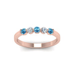 Load image into Gallery viewer, 0.50-carat-common-prong-5-stone-stackable-band-with-blue-topaz-in-rose-gold-FDWB2231-BGICBLTO-NL-RG.jpg
