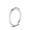 Load image into Gallery viewer, 0.50-carat-common-prong-5-stone-stackable-band-with-blue-topaz-in-white-gold-FDWB2231BGICBLTO-NL-WG.jpg