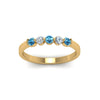 Load image into Gallery viewer, 0.50-carat-common-prong-5-stone-stackable-band-with-blue-topaz-in-yellow-gold-FDWB2231BGICBLTO-NL-YG.jpg
