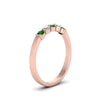Load image into Gallery viewer, 0.50-carat-common-prong-5-stone-stackable-band-with-emerald-in-rose-gold-FDWB2231-BGEMGR-NL-RG.jpg