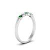 Load image into Gallery viewer, 0.50-carat-common-prong-5-stone-stackable-band-with-emerald-in-white-gold-FDWB2231BGEMGR-NL-WG.jpg
