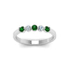 Load image into Gallery viewer, 0.50-carat-common-prong-5-stone-stackable-band-with-emerald-in-white-gold-FDWB2231BGEMGR-NL-WG.jpg