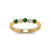 Load image into Gallery viewer, 0.50-carat-common-prong-5-stone-stackable-band-with-emerald-in-yellow-gold-FDWB2231BGEMGR-NL-YG.jpg