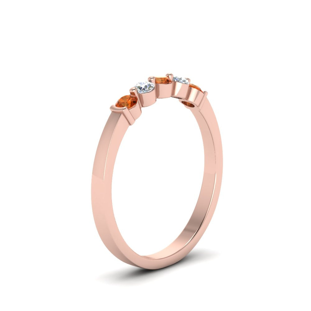 0.50-carat-common-prong-5-stone-stackable-band-with-orange-sapphire-in-rose-gold-FDWB2231-BGSAOR-NL-RG.jpg
