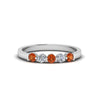 Load image into Gallery viewer, 0.50-carat-common-prong-5-stone-stackable-band-with-orange-sapphire-in-white-gold-FDWB2231BGSAOR-NL-WG.jpg