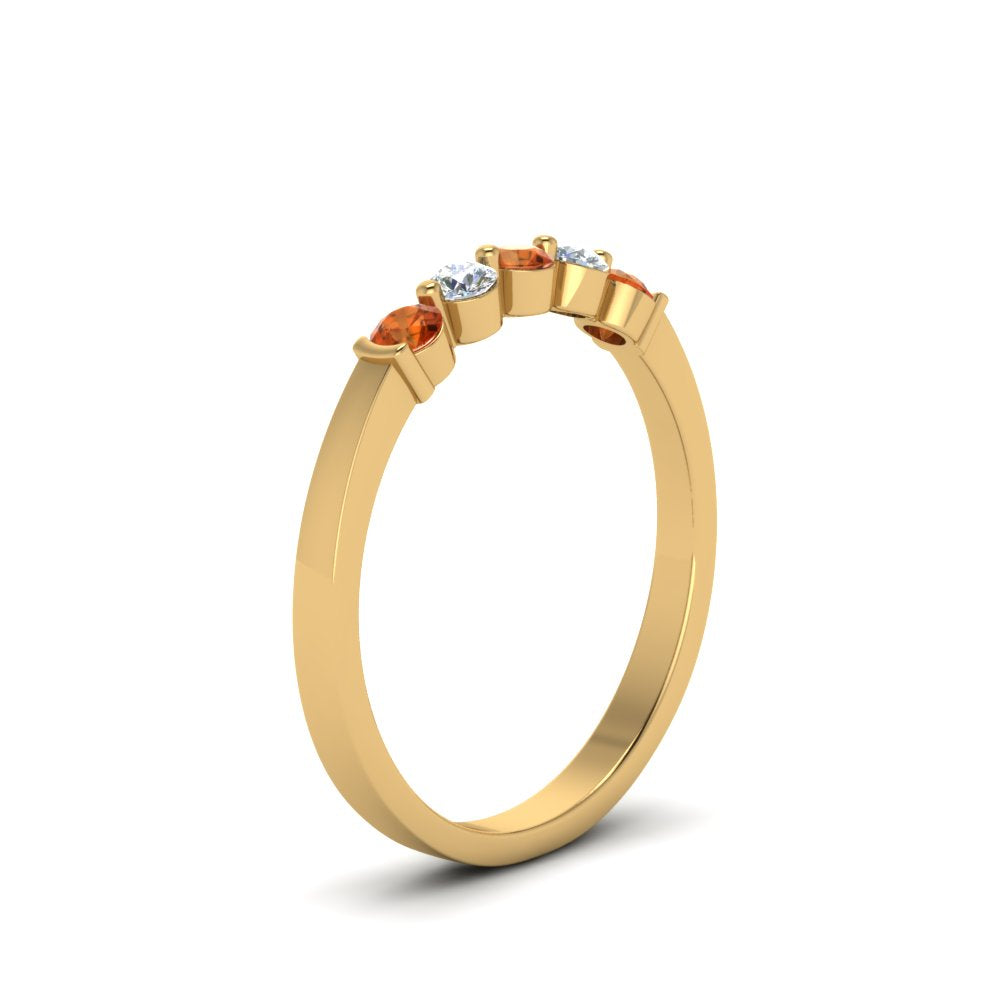 0.50-carat-common-prong-5-stone-stackable-band-with-orange-sapphire-in-yellow-gold-FDWB2231BGSAOR-NL-YG.jpg