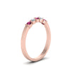 Load image into Gallery viewer, 0.50-carat-common-prong-5-stone-stackable-band-with-pink-sapphire-in-rose-gold-FDWB2231-BGSADRPI-NL-RG.jpg