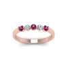 Load image into Gallery viewer, 0.50-carat-common-prong-5-stone-stackable-band-with-pink-sapphire-in-rose-gold-FDWB2231-BGSADRPI-NL-RG.jpg