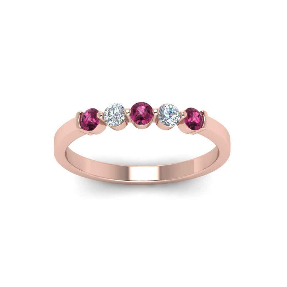 0.50-carat-common-prong-5-stone-stackable-band-with-pink-sapphire-in-rose-gold-FDWB2231-BGSADRPI-NL-RG.jpg