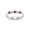 Load image into Gallery viewer, 0.50-carat-common-prong-5-stone-stackable-band-with-pink-sapphire-in-white-gold-FDWB2231BGSADRPI-NL-WG.jpg