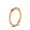 Load image into Gallery viewer, 0.50-carat-common-prong-5-stone-stackable-band-with-pink-sapphire-in-yellow-gold-FDWB2231BGSADRPI-NL-YG.jpg