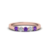 Load image into Gallery viewer, 0.50-carat-common-prong-5-stone-stackable-band-with-purple-topaz-in-rose-gold-FDWB2231-BGVITO-NL-RG.jpg
