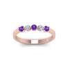 Load image into Gallery viewer, 0.50-carat-common-prong-5-stone-stackable-band-with-purple-topaz-in-rose-gold-FDWB2231-BGVITO-NL-RG.jpg
