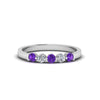 Load image into Gallery viewer, 0.50-carat-common-prong-5-stone-stackable-band-with-purple-topaz-in-white-gold-FDWB2231BGVITO-NL-WG.jpg