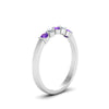 Load image into Gallery viewer, 0.50-carat-common-prong-5-stone-stackable-band-with-purple-topaz-in-white-gold-FDWB2231BGVITO-NL-WG.jpg