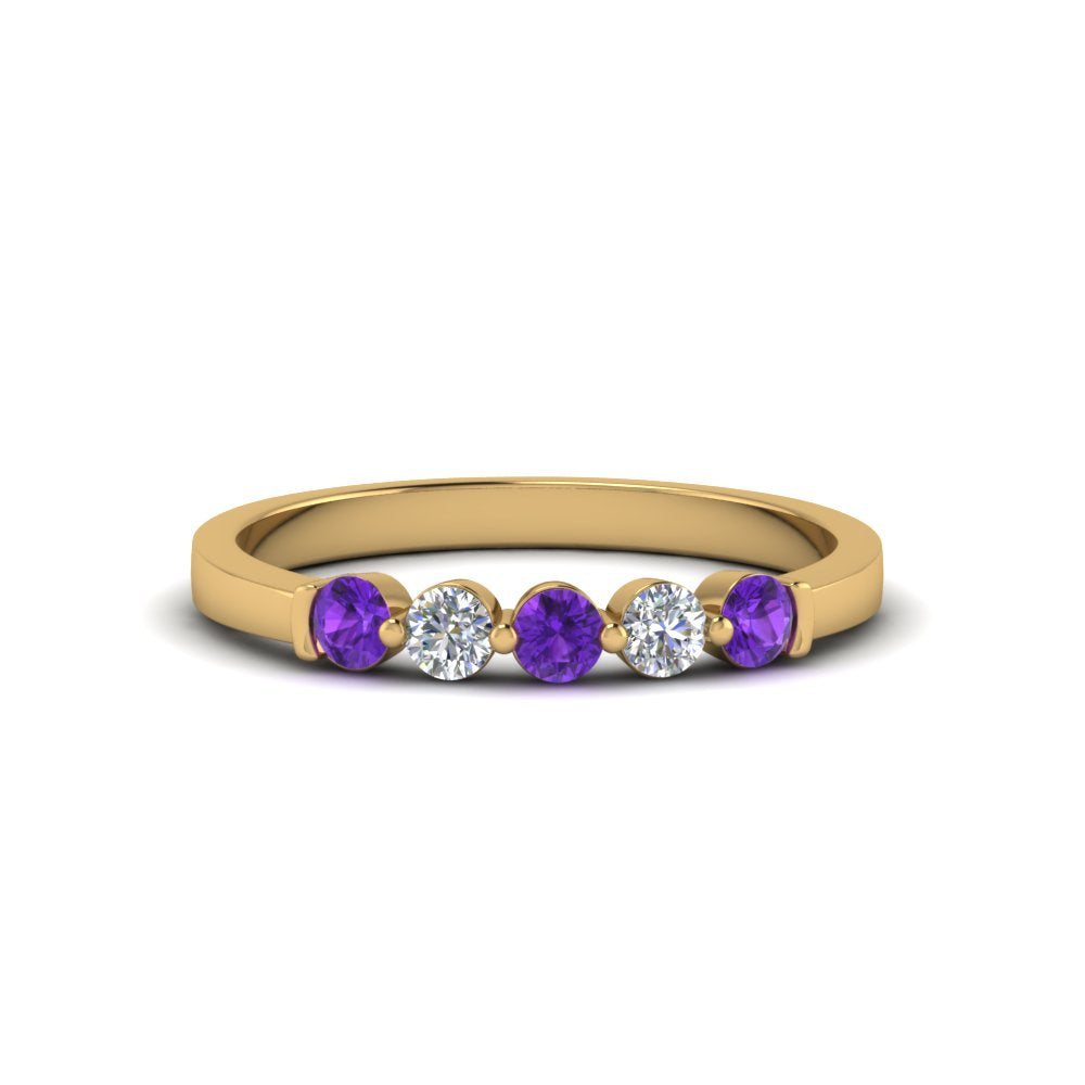 0.50-carat-common-prong-5-stone-stackable-band-with-purple-topaz-in-yellow-gold-FDWB2231BGVITO-NL-YG.jpg