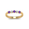 Load image into Gallery viewer, 0.50-carat-common-prong-5-stone-stackable-band-with-purple-topaz-in-yellow-gold-FDWB2231BGVITO-NL-YG.jpg