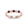 Load image into Gallery viewer, 0.50-carat-common-prong-5-stone-stackable-band-with-ruby-in-rose-gold-FDWB2231-BGRUDR-NL-RG.jpg