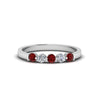 Load image into Gallery viewer, 0.50-carat-common-prong-5-stone-stackable-band-with-ruby-in-white-gold-FDWB2231BGRUDR-NL-WG.jpg