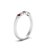 Load image into Gallery viewer, 0.50-carat-common-prong-5-stone-stackable-band-with-ruby-in-white-gold-FDWB2231BGRUDR-NL-WG.jpg
