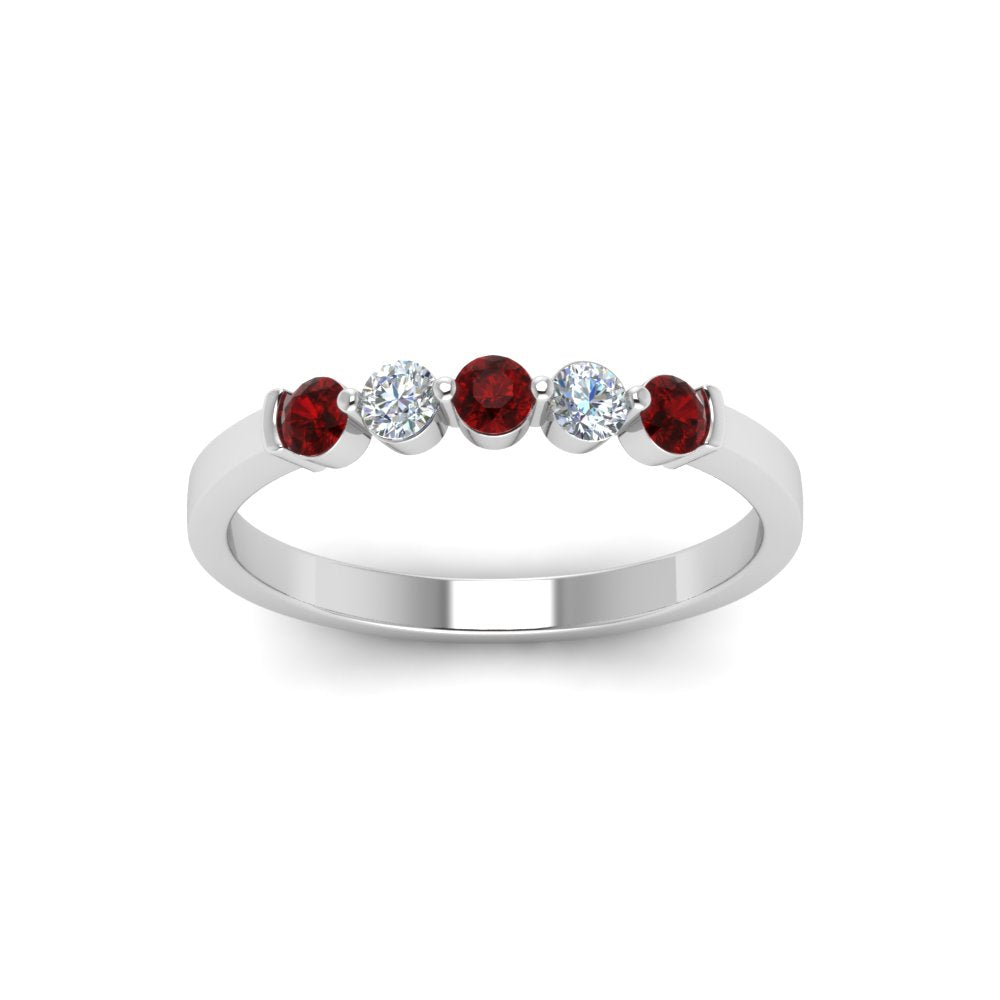 0.50-carat-common-prong-5-stone-stackable-band-with-ruby-in-white-gold-FDWB2231BGRUDR-NL-WG.jpg