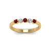 Load image into Gallery viewer, 0.50-carat-common-prong-5-stone-stackable-band-with-ruby-in-yellow-gold-FDWB2231BGRUDR-NL-YG.jpg