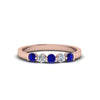 Load image into Gallery viewer, 0.50-carat-common-prong-5-stone-stackable-band-with-sapphire-in-rose-gold-FDWB2231-BGSABL-NL-RG.jpg