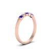Load image into Gallery viewer, 0.50-carat-common-prong-5-stone-stackable-band-with-sapphire-in-rose-gold-FDWB2231-BGSABL-NL-RG.jpg