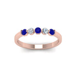 Load image into Gallery viewer, 0.50-carat-common-prong-5-stone-stackable-band-with-sapphire-in-rose-gold-FDWB2231-BGSABL-NL-RG.jpg
