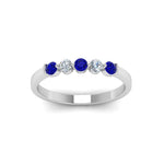 Load image into Gallery viewer, 0.50-carat-common-prong-5-stone-stackable-band-with-sapphire-in-white-gold-FDWB2231BGSABL-NL-WG.jpg
