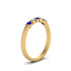 Load image into Gallery viewer, 0.50-carat-common-prong-5-stone-stackable-band-with-sapphire-in-yellow-gold-FDWB2231BGSABL-NL-YG.jpg