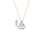 Load image into Gallery viewer, 0.50-carat-diamond-3-stone-pendant-necklace-in-FDPD1129-0.48CT-NL-RG
