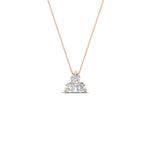 Load image into Gallery viewer, 0.50-carat-diamond-3-stone-pendant-necklace-in-FDPD1129-0.48CT-NL-RG
