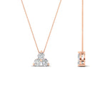 Load image into Gallery viewer, 0.50-carat-diamond-3-stone-pendant-necklace-in-FDPD1129-0.48CT-NL-RG
