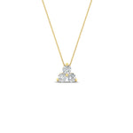 Load image into Gallery viewer, 0.50-carat-diamond-3-stone-pendant-necklace-in-FDPD1129-0.48CT-NL-YG

