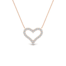 Open Heart Necklace Pendant