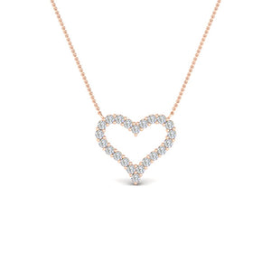 Open Heart Necklace Pendant