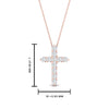 Load image into Gallery viewer, 0.50-carat-diamond-simple-cross-pendant-in-FDPD10825-0.50CT-NL-RG
