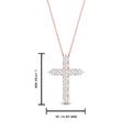 Thumbnail 15 - 0.50-carat-diamond-simple-cross-pendant-in-FDPD10825-0.50CT-NL-RG