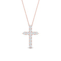 Thumbnail 14 - 0.50-carat-diamond-simple-cross-pendant-in-FDPD10825-0.50CT-NL-RG