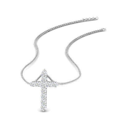Simple Prong Cross Pendant