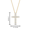 Load image into Gallery viewer, 0.50-carat-diamond-simple-cross-pendant-in-FDPD10825-0.50CT-NL-YG