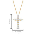 Thumbnail 20 - 0.50-carat-diamond-simple-cross-pendant-in-FDPD10825-0.50CT-NL-YG