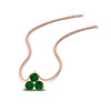 Load image into Gallery viewer, 0.50-carat-emerald-3-stone-pendant-necklace-in-FDPD1129GEMGR-0.48CT-NL-RG