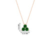 Load image into Gallery viewer, 0.50-carat-emerald-3-stone-pendant-necklace-in-FDPD1129GEMGR-0.48CT-NL-RG